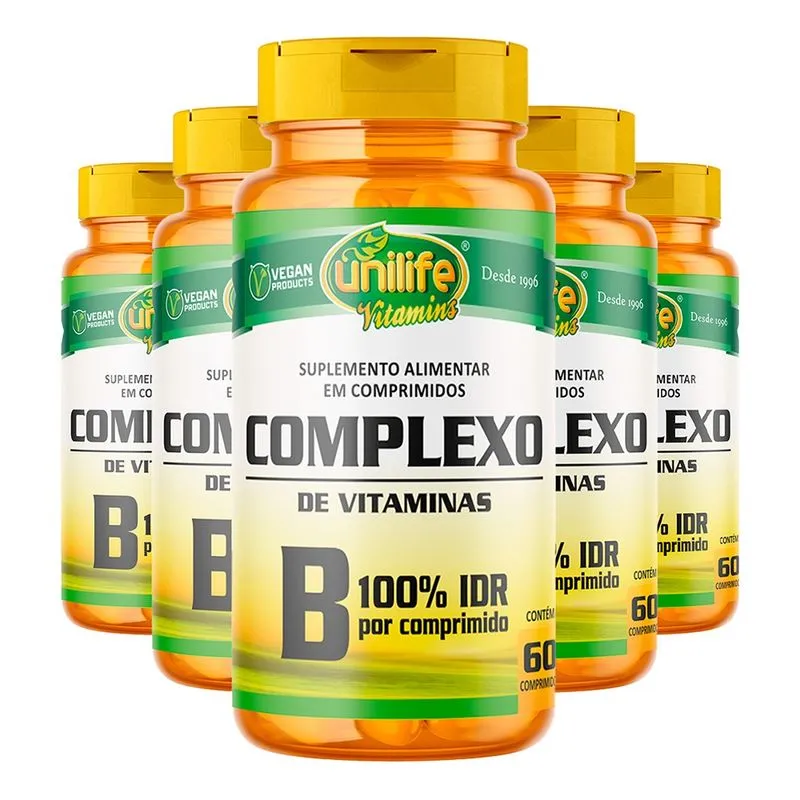 Vitaminas do Complexo B Unilife 60 Comp 5un