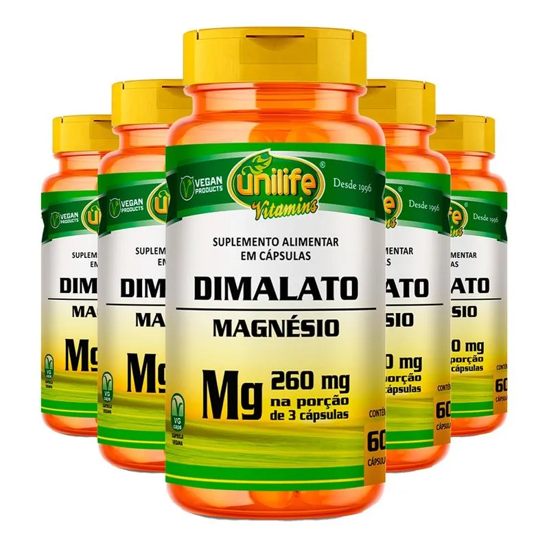 Magnésio Dimalato Unilife 60 Cápsulas 5un