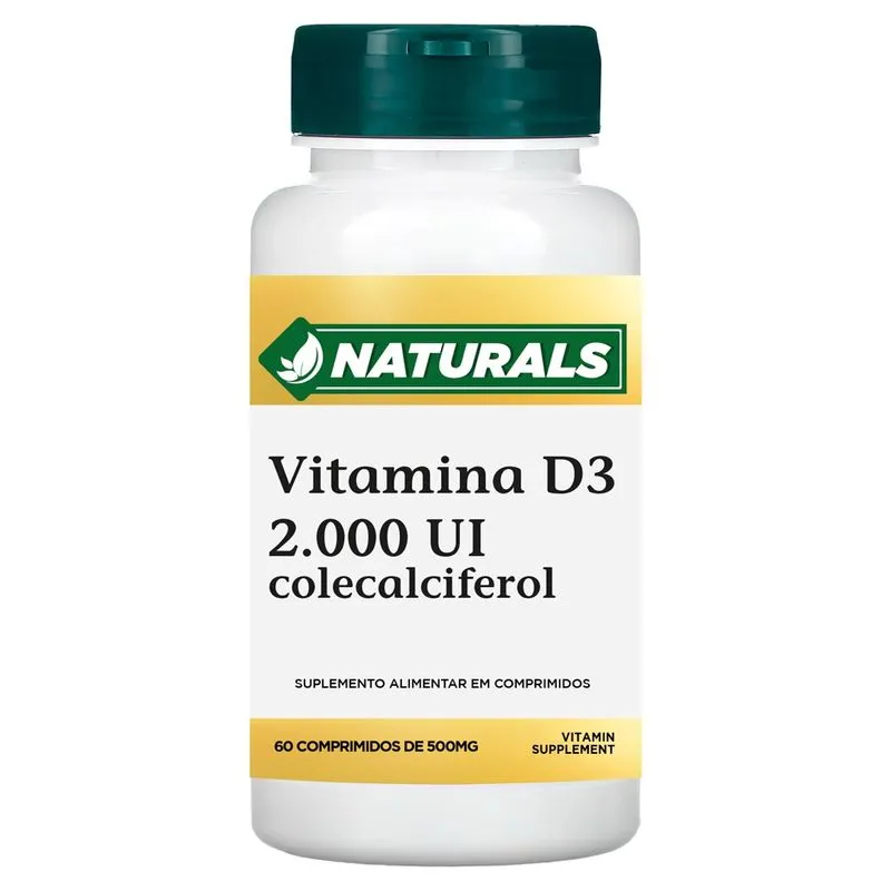 Vitamina D3 2000UI Colecalciferol Naturals 60 Comp.