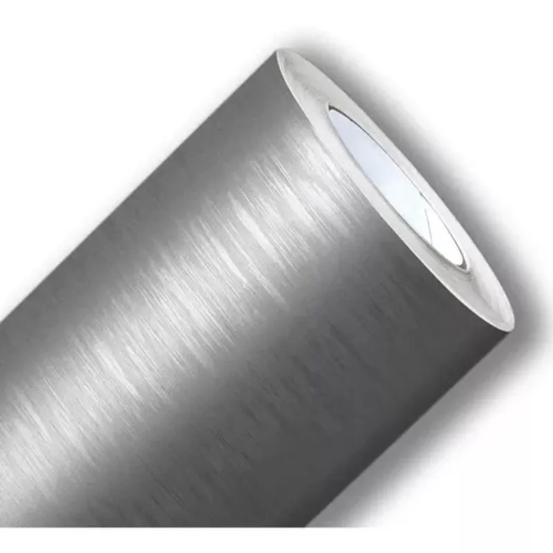 Adesivo Vinil Grafite Aço Escovado Premium Geladeira 2,5Mx50