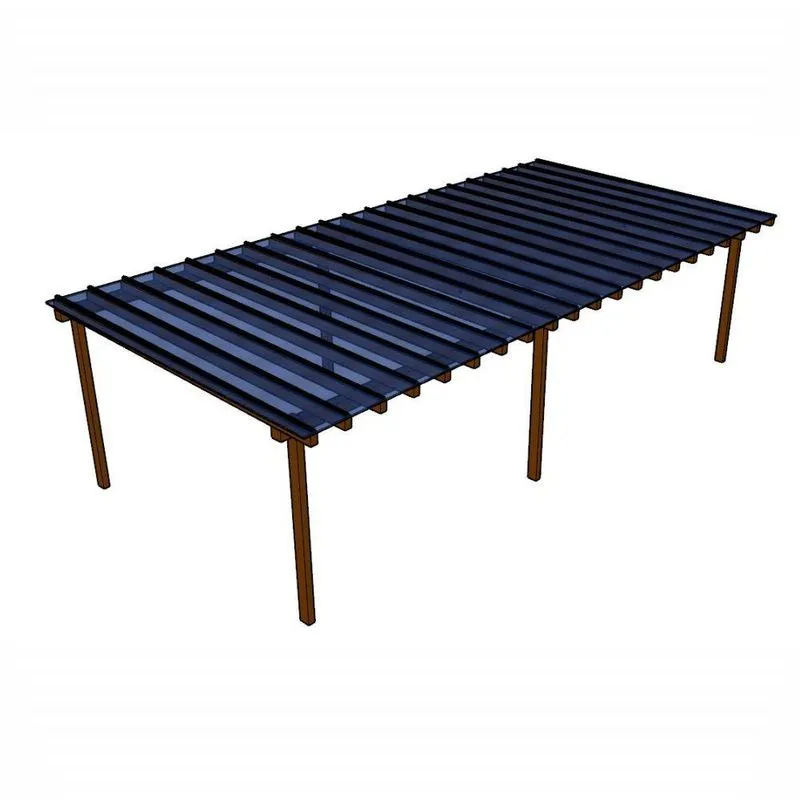 Kit Policarbonato Azul 4mm 12,00m X 3,00m - Perfis Naturais
