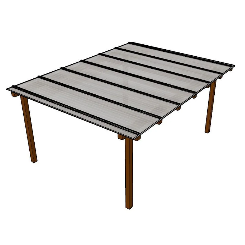 Kit Policarbonato Branco Refletivo 6mm 4,00m X 3,00m - Perfis Naturais