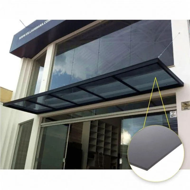Chapa De Policarbonato Compacto Fume 3mm 2,00m X 6,00m