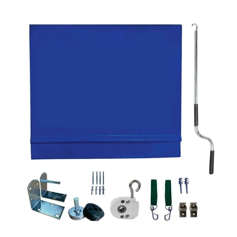 Toldo Cortina Azul - 3,30m X 2,00m - Kit Completo