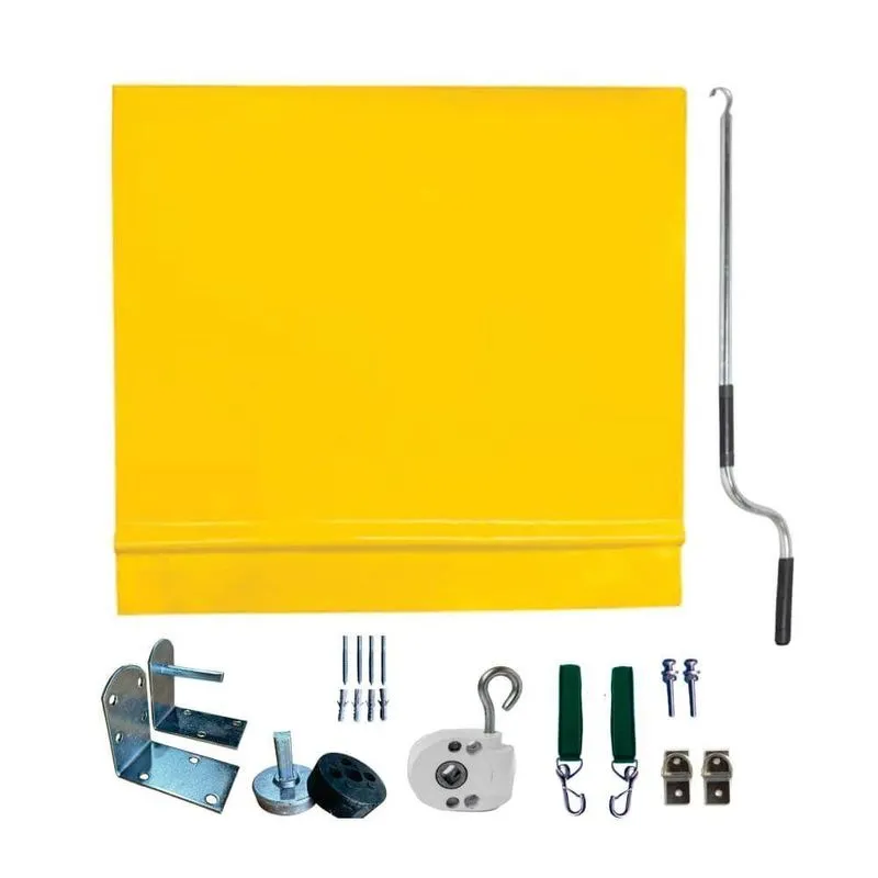 Toldo Cortina Amarelo - 2,40m X 2,60m - Kit Completo