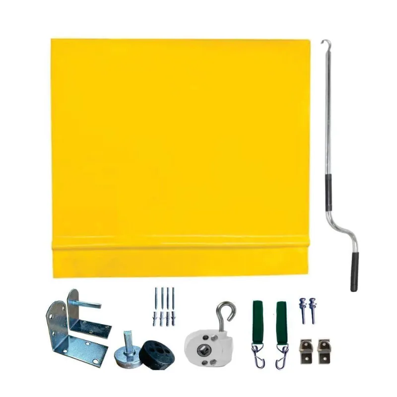 Toldo Cortina Amarelo - 3,90m X 1,50m - Kit Completo