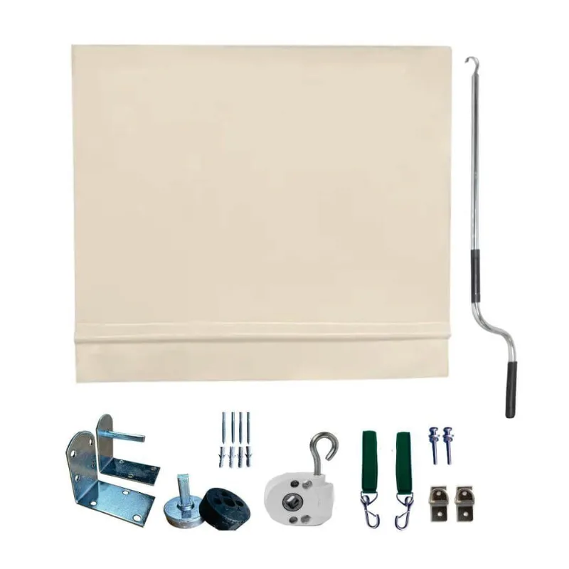 Toldo Cortina Bege - 3,10m X 3,10m - Kit Completo
