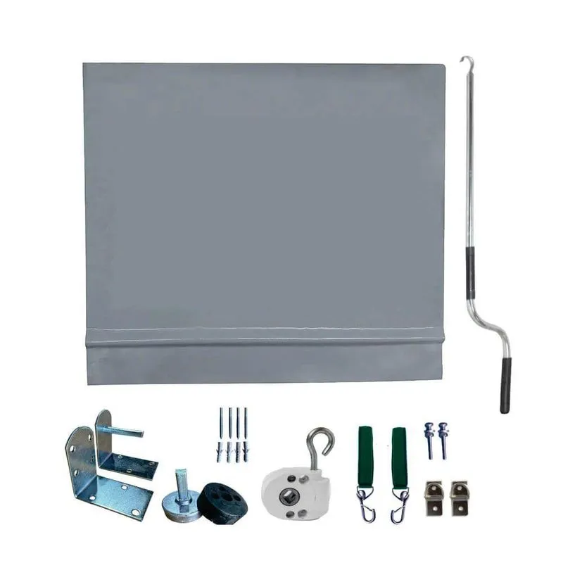Toldo Cortina Cinza - 2,90m X 2,70m - Kit Completo