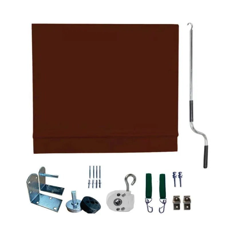 Toldo Cortina Marrom - 2,60m X 2,60m - Kit Completo