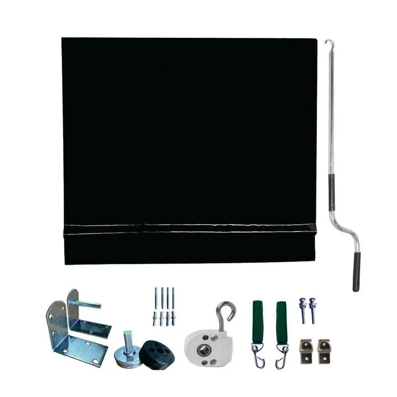 Toldo Cortina Preto - 2,80m X 3,20m - Kit Completo
