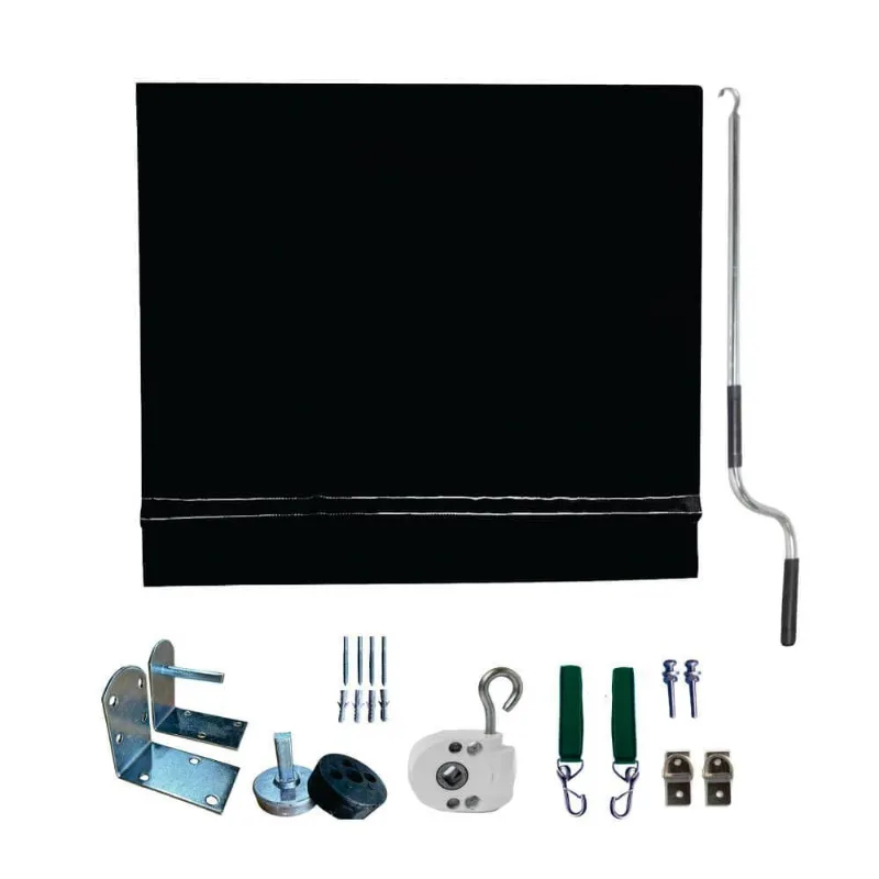Toldo Cortina Preto - 3,90m X 2,80m - Kit Completo