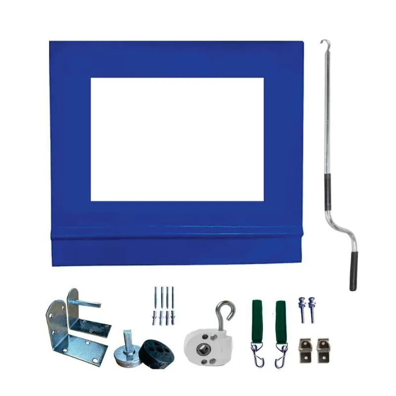 Toldo Cortina Azul C/ Visor - 1,70m X 2,60m - Kit Completo