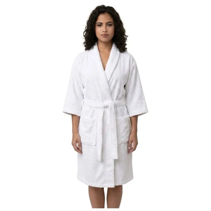 Roupão + Touca Magica Premium Atoalhado 100% Algodão M, G, GG de Banho Adulto Unissex Macio Feminino Masculino G / Branco + 1 touca