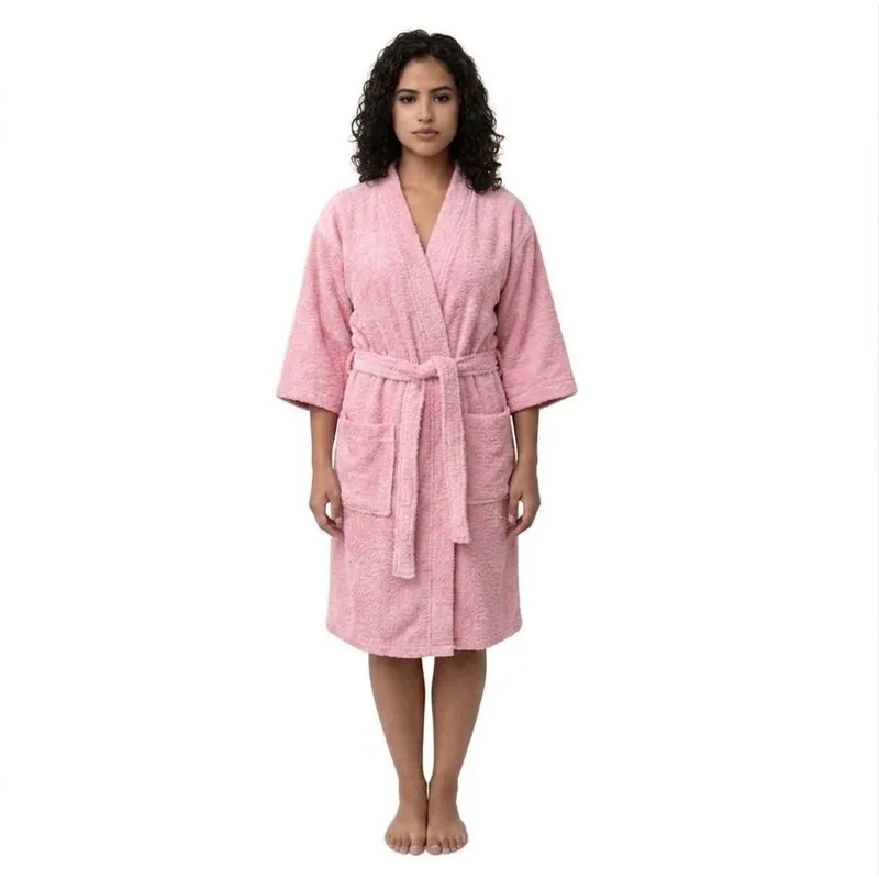 Roupão + Touca Magica Premium Atoalhado 100% Algodão M, G, GG de Banho Adulto Unissex Macio Feminino Masculino GG / Rosa + 1 touca