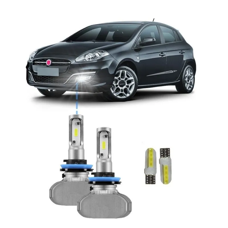 Kit Ultra Led S1 Fiat Bravo 12000Lm 6500K Milha