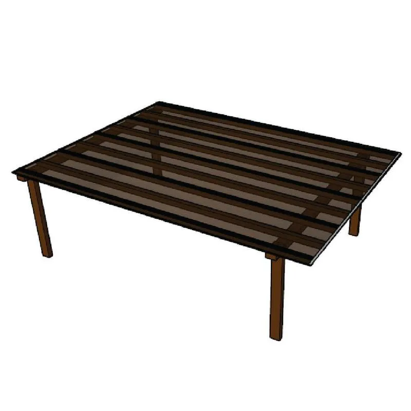 Kit Policarbonato Bronze 4mm 4,00m X 4,00m - Perfis Naturais