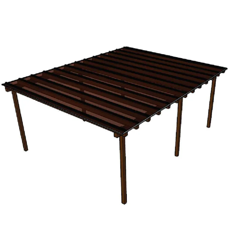 Kit Policarbonato Bronze 4mm 6,00m X 6,00m - Perfis Naturais