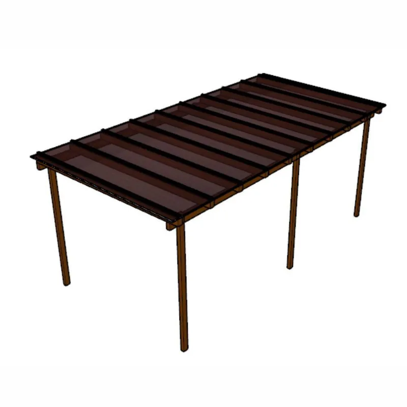 Kit Policarbonato Bronze 6mm 6,00m X 1,00m - Perfis Naturais