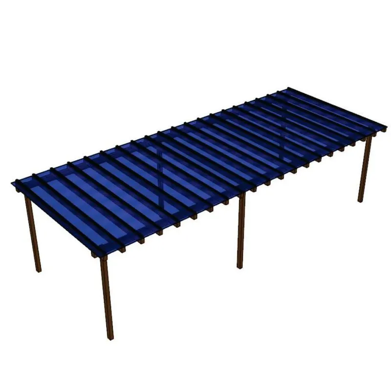 Kit Policarbonato Azul 4mm 10,00m X 4,00m - Perfis Naturais