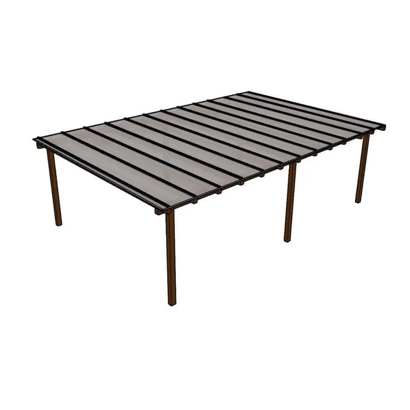 Kit Policarbonato Branco 6mm 8,00m X 2,00m - Perfis Naturais