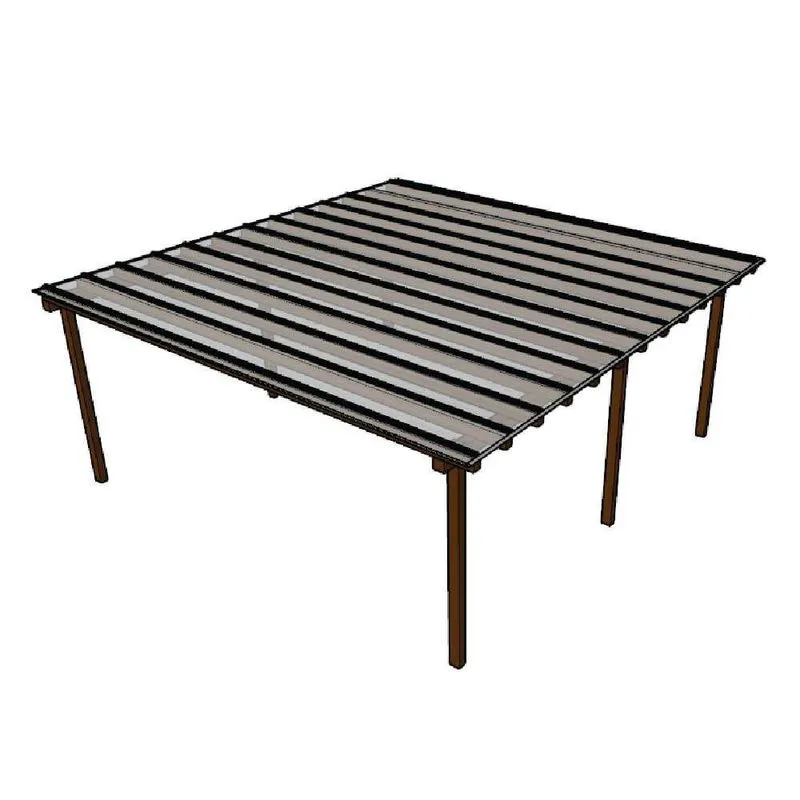 Kit Policarbonato Branco 4mm 6,00m X 6,00m - Perfis Naturais