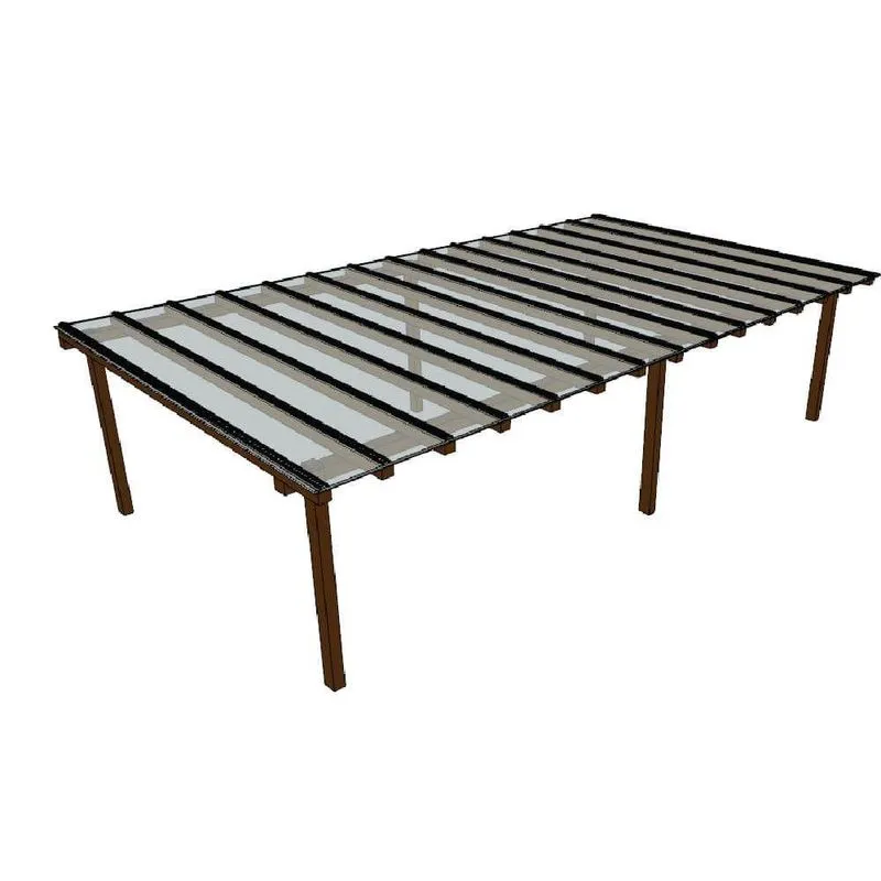 Kit Policarbonato Branco 4mm 7,00m X 4,00m - Perfis Naturais