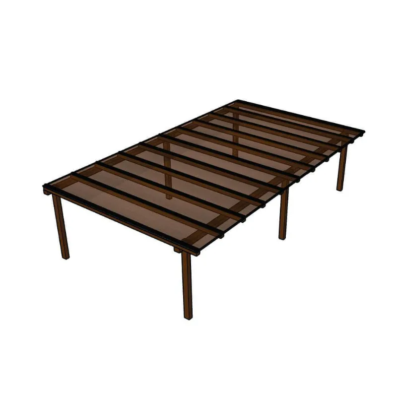 Kit Policarbonato Bronze 6mm 5,00m X 2,00m - Perfis Naturais