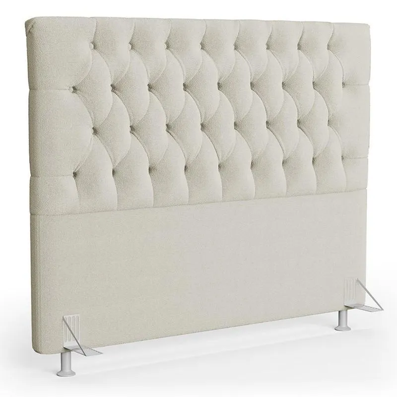 Cabeceira Casal King Cama Box 195cm Cristal C16 Boucle Bege - Mpozenato