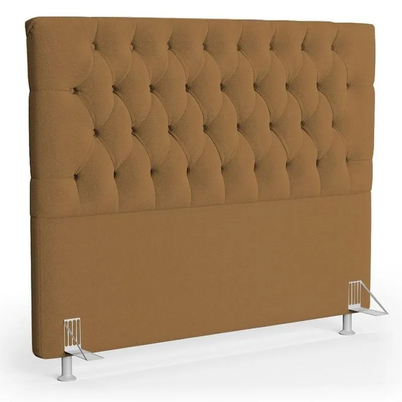 Cabeceira Casal King Cama Box 195cm Cristal C16 Boucle Mostarda - Mpozenato