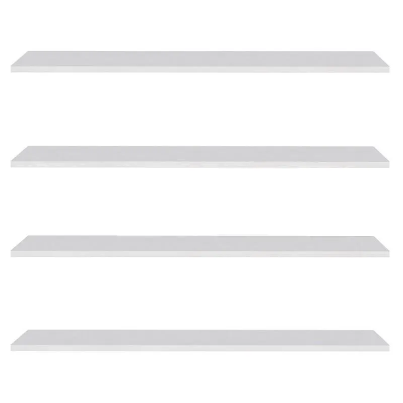 Prateleira Flutuante Multiuso Kit 4 Suporte Invisível 91cm Yara Branco - Lumil