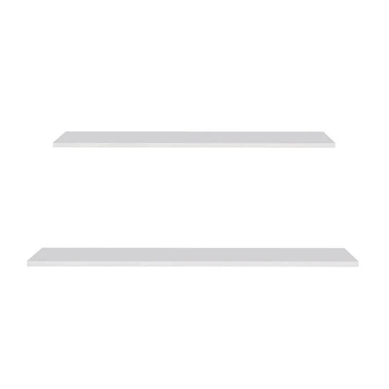 Prateleira Flutuante Para Banheiro Kit 2 com Suporte Invisível CP1 Yara Branco - Lumil