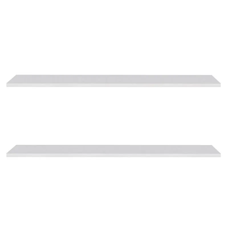 Prateleira Flutuante De Quarto Adulto Kit 2 Suporte Invisível 68cm Yara Branco - Lumil