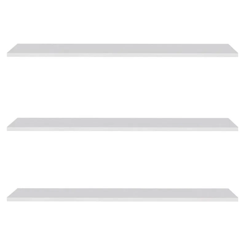 Prateleira Flutuante Para Cozinha Kit 3 Suporte Invisível 91cm Yara Branco - Lumil