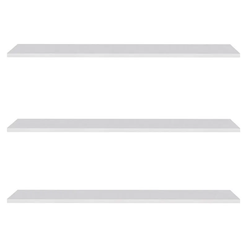 Prateleira Flutuante Para Sala Kit 3 Suporte Invisível 68cm Yara Branco - Lumil