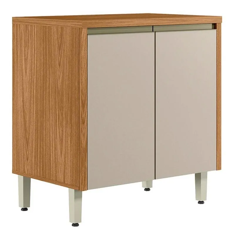 Balcão De Cozinha 80cm Com Tampo Da Vinci L06 Nature Off White Mpozenato