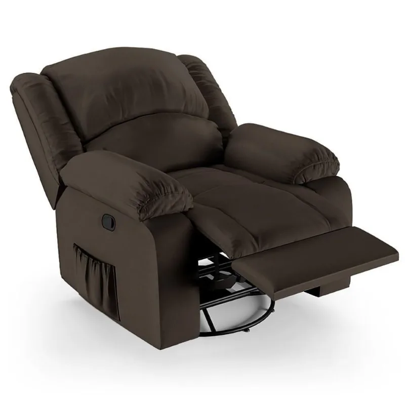 Poltrona Do Papai Reclinável Pietra Glider Giratória Fh9 Pu Marrom - Mpozenato