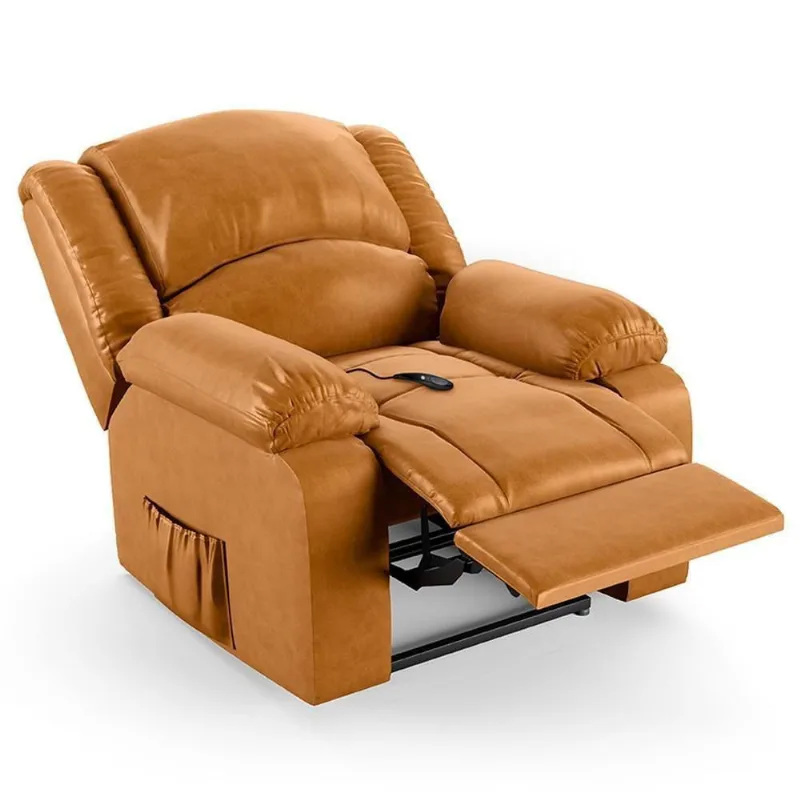 Poltrona Do Papai Reclinável Pietra Controle Power Elétrico Fh9 Pu Whisky - Mpozenato