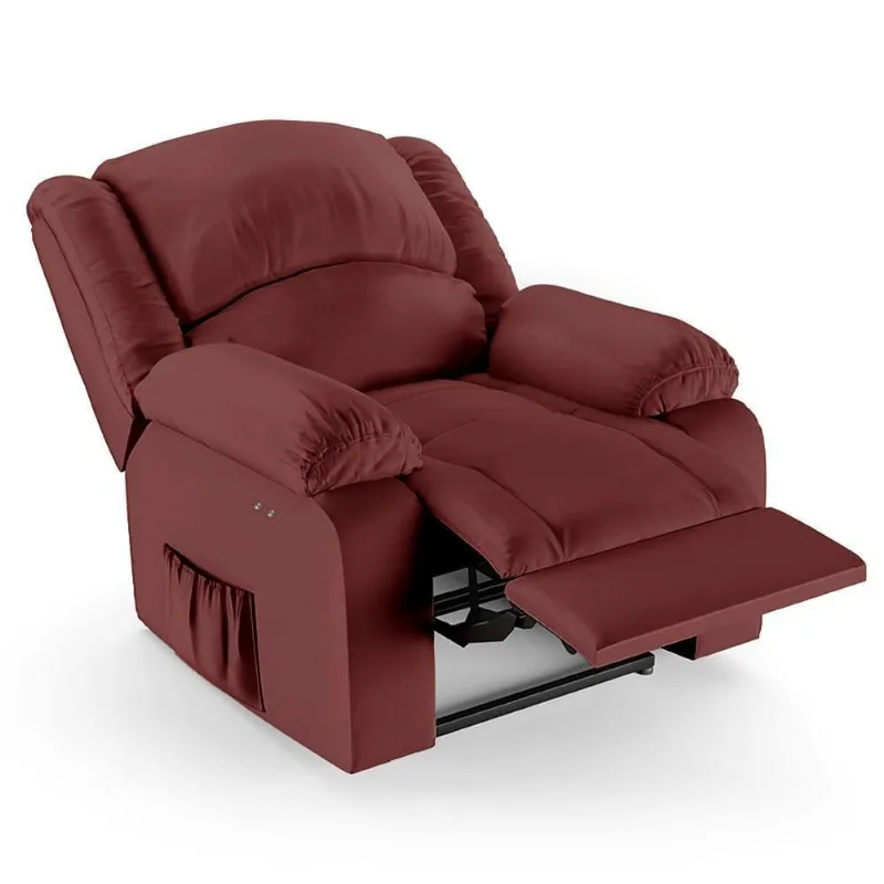 Poltrona Do Papai Reclinável Pietra Power Touch Fh9 Pu Vermelho - Mpozenato