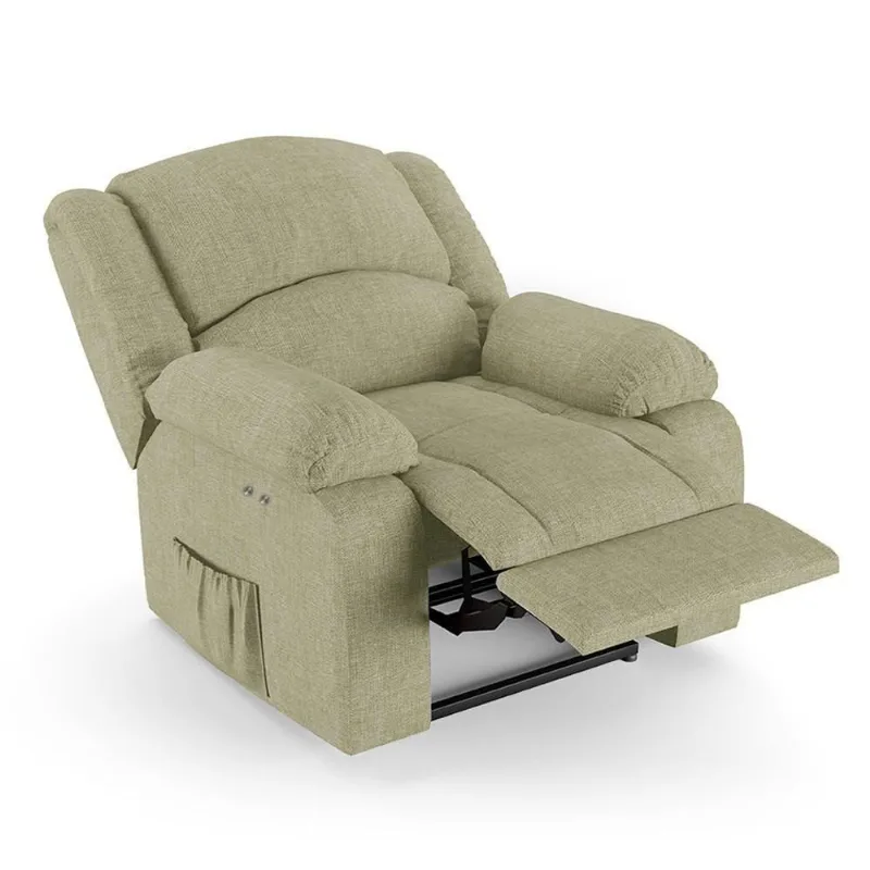 Poltrona Do Papai Reclinável Pietra Power Touch Usb Fh9 Linho Bege - Mpozenato