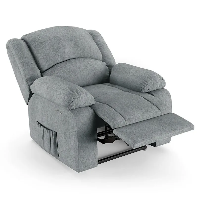 Poltrona Do Papai Reclinável Pietra Power Touch Usb Fh9 Linho Cinza - Mpozenato