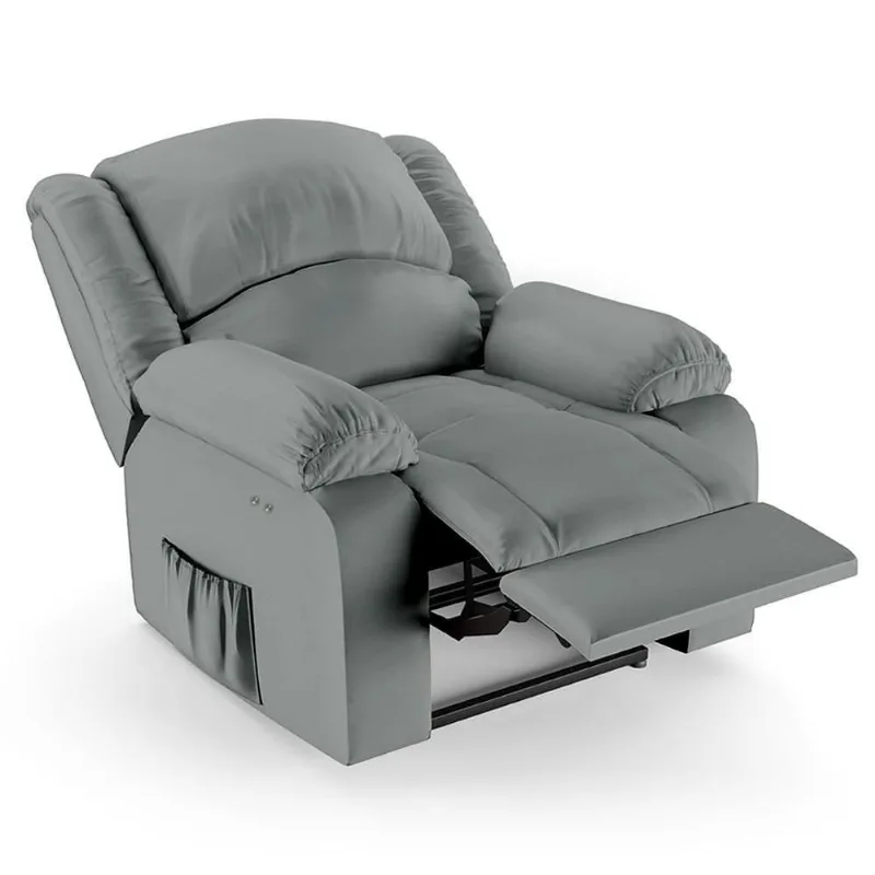 Poltrona Do Papai Reclinável Pietra Power Touch Usb Fh9 Pu Cinza - Mpozenato