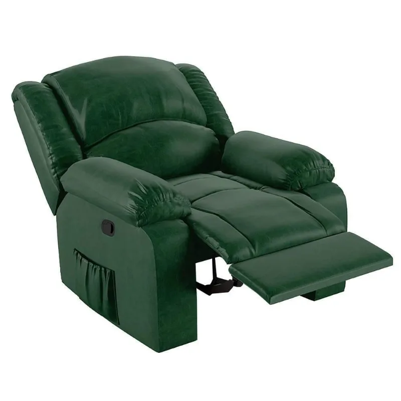 Poltrona Do Papai Reclinável Pietra Wall Fh9 Pu Verde Musgo - Mpozenato