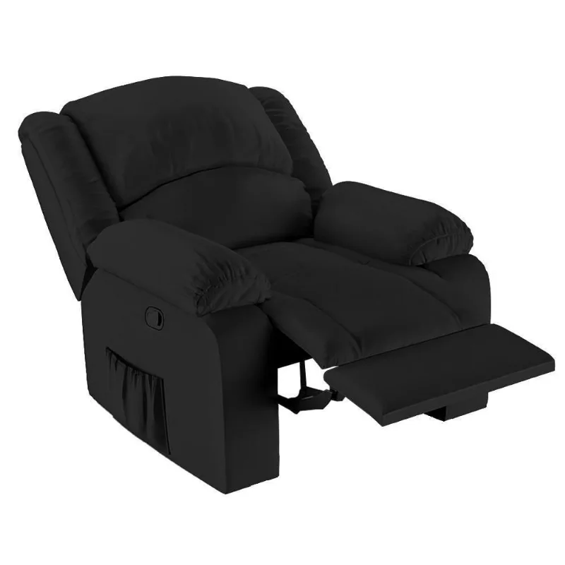 Poltrona Do Papai Reclinável Pietra Zero Wall Fh9 Pu Preto - Mpozenato