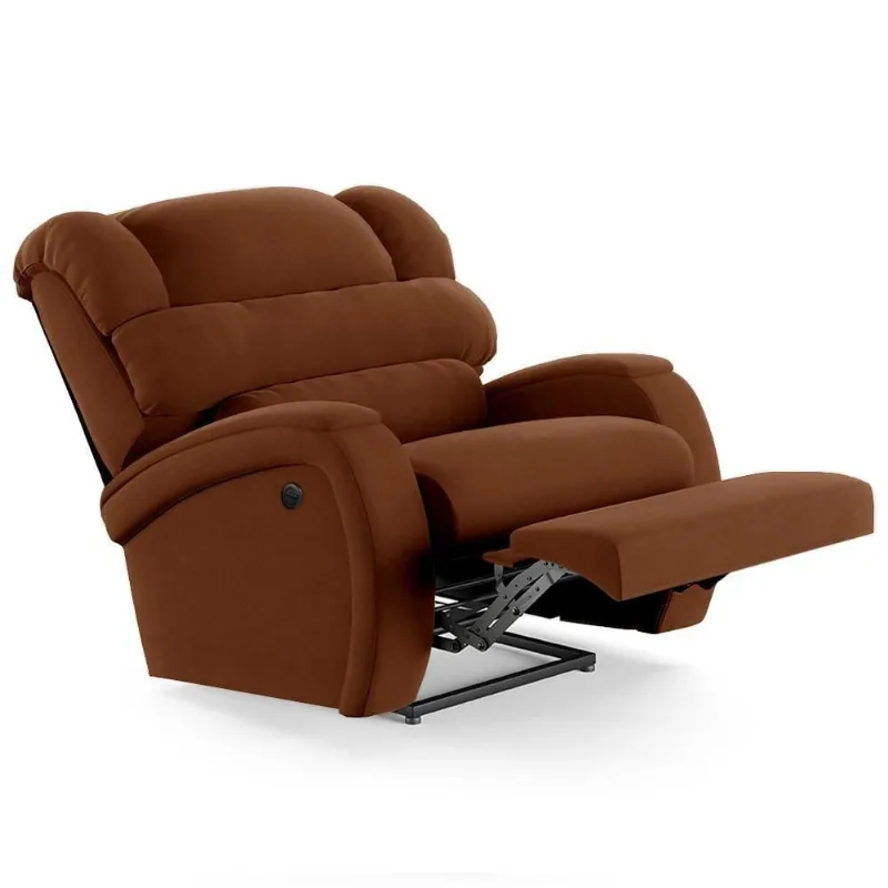 Poltrona Do Papai Reclinável Kalie Power Elétrica Usb Fh9 Veludo Terracota - Mpozenato
