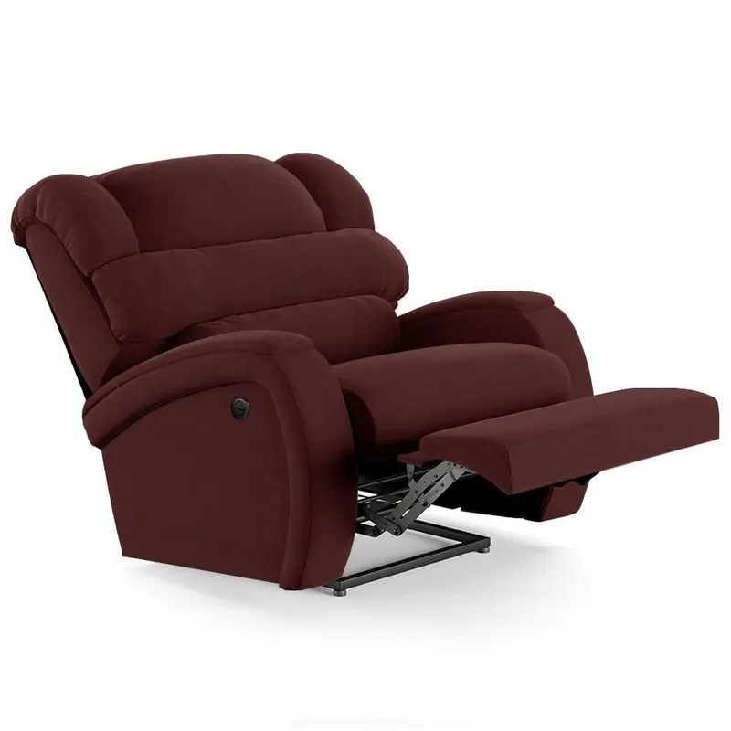 Poltrona Do Papai Reclinável Kalie Power Elétrica Massagem Fh9 Veludo Vinho - Mpozenato