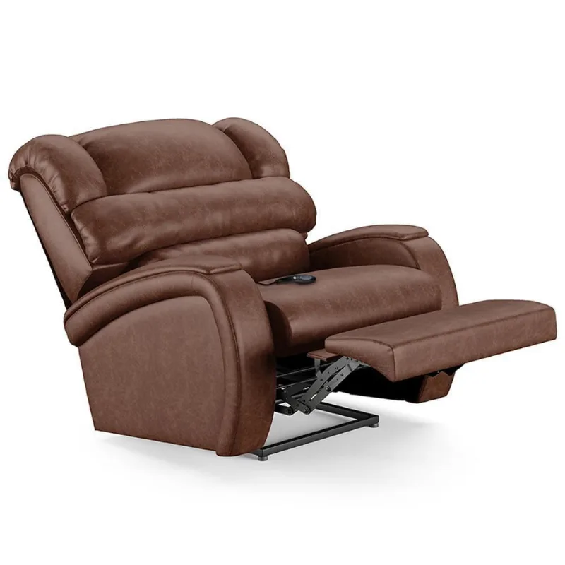 Poltrona Do Papai Reclinável Kalie Controle Power Elétrico Fh9 Pu Marrom Brilho - Mpozenato