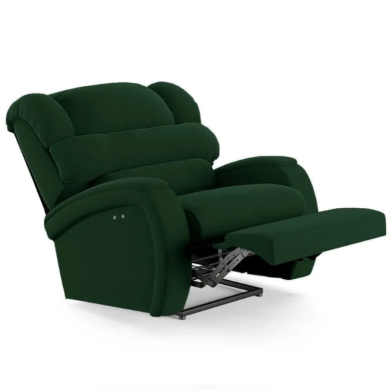 Poltrona Do Papai Reclinável Kalie Power Touch Fh9 Veludo Verde - Mpozenato