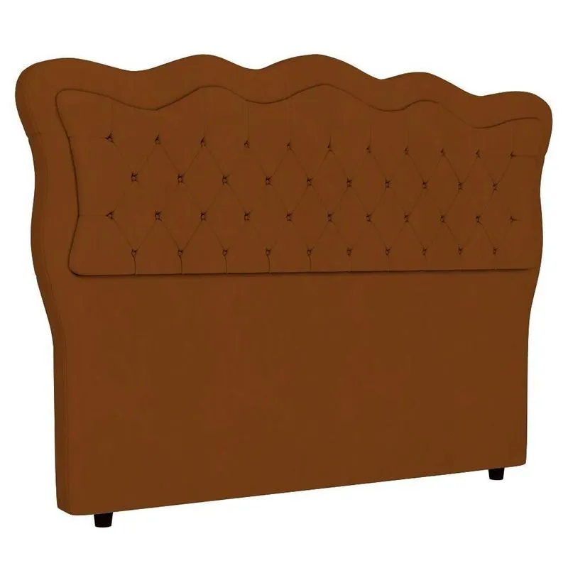 Cabeceira Casal King Cama Box 195cm Oregon Z04 Veludo Terracota - Mpozenato