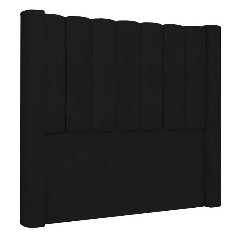 Cabeceira Casal Cama Box 140cm Claire I02 Veludo Preto Mpozenato