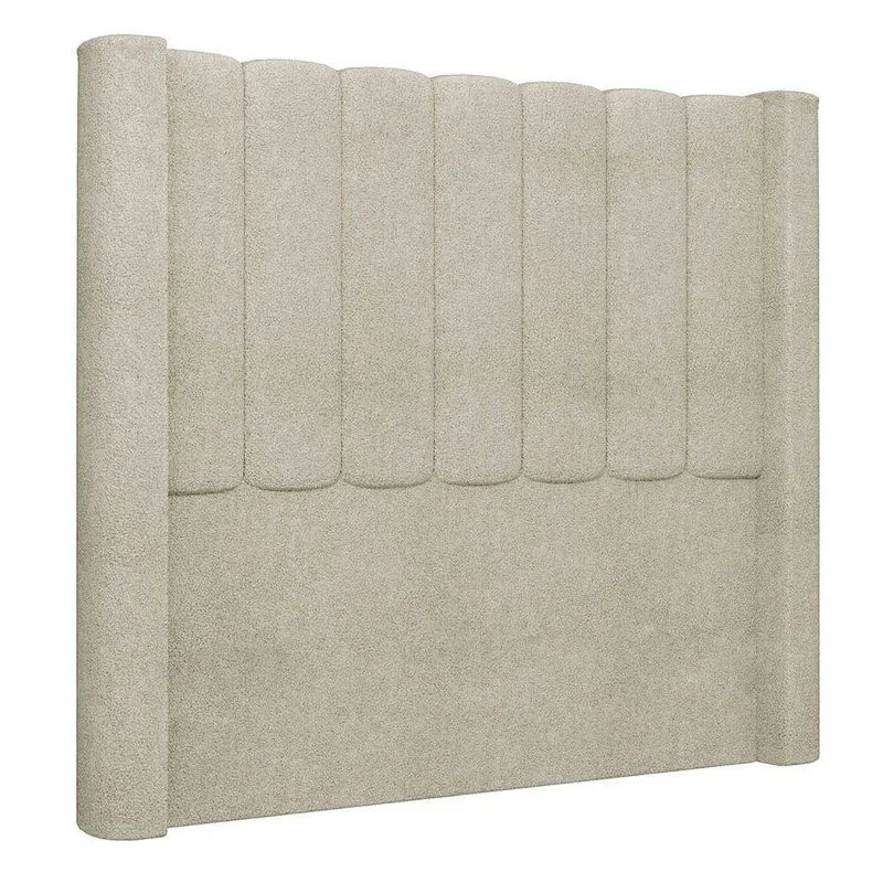 Cabeceira Casal Queen Cama Box 160cm Claire I02 Bouclê Bege Mpozenato